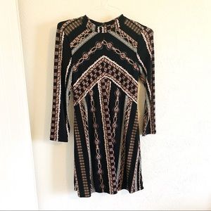 Free People Mock Neck Long Sleeve Dress Size Small